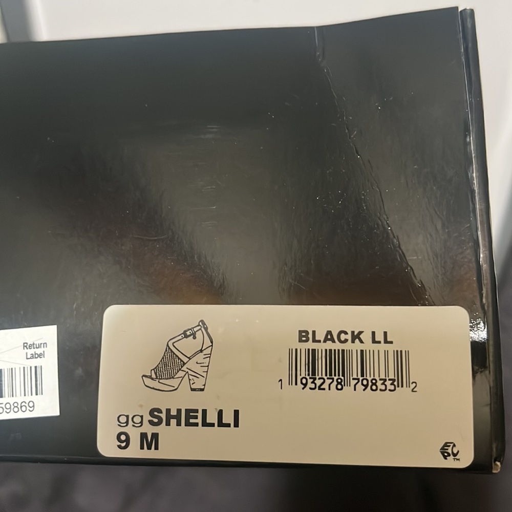 Black open toe guess wedge - Picture 4 of 5